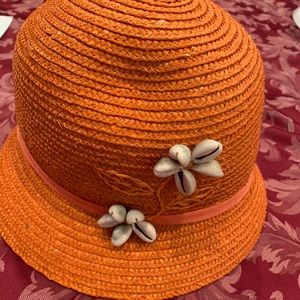 Betmar New York orange summer straw hat